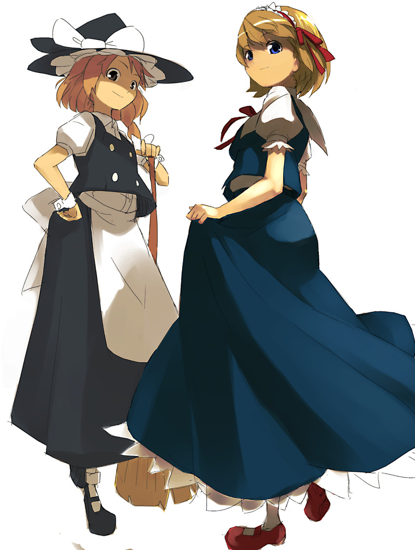 kirisame marisa and alice margatroid (touhou) drawn by sputnik_(artist)