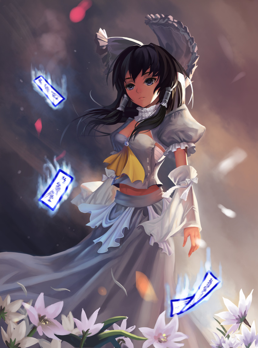hakurei reimu and white-reimu (touhou and 1 more) drawn by haoqiang_fan