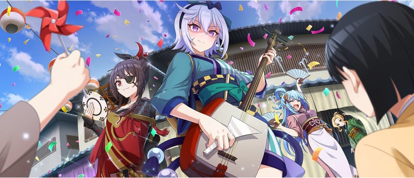 megumin, aqua, chris, and luna (kono subarashii sekai ni shukufuku wo! and 1 more)