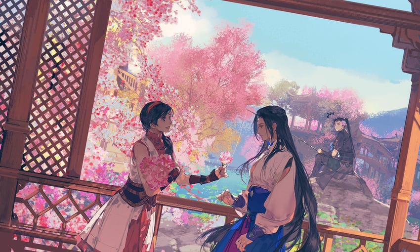yun wuyue, bei luo, and cenying (gujian qitan and 1 more) drawn by ibuki_satsuki
