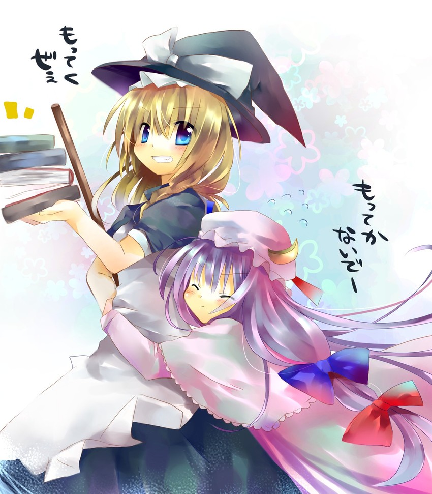 kirisame marisa and patchouli knowledge (touhou) drawn by jin_rikuri