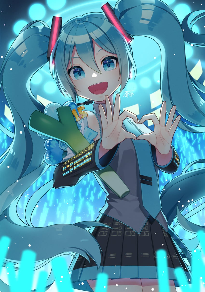 hatsune miku (vocaloid) drawn by aona_(noraneko)