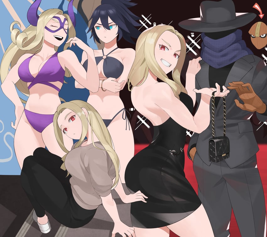 mount lady and midnight (boku no hero academia) drawn by kopam