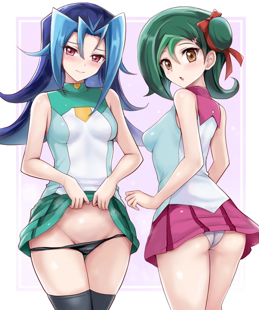 mizuki kotori and kamishiro rio (yu-gi-oh! and 1 more) drawn by r-binon