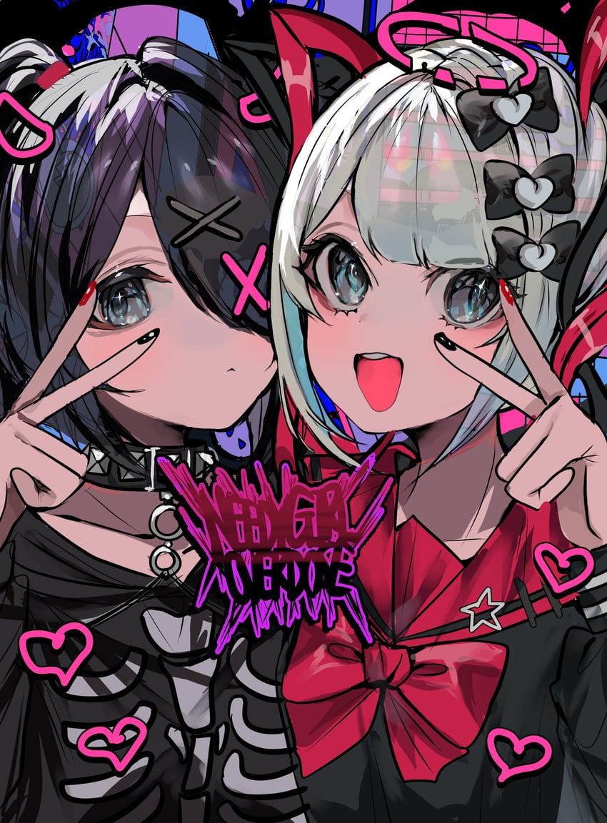 chouzetsusaikawa tenshi-chan and ame-chan (needy girl overdose) drawn by momae_mac
