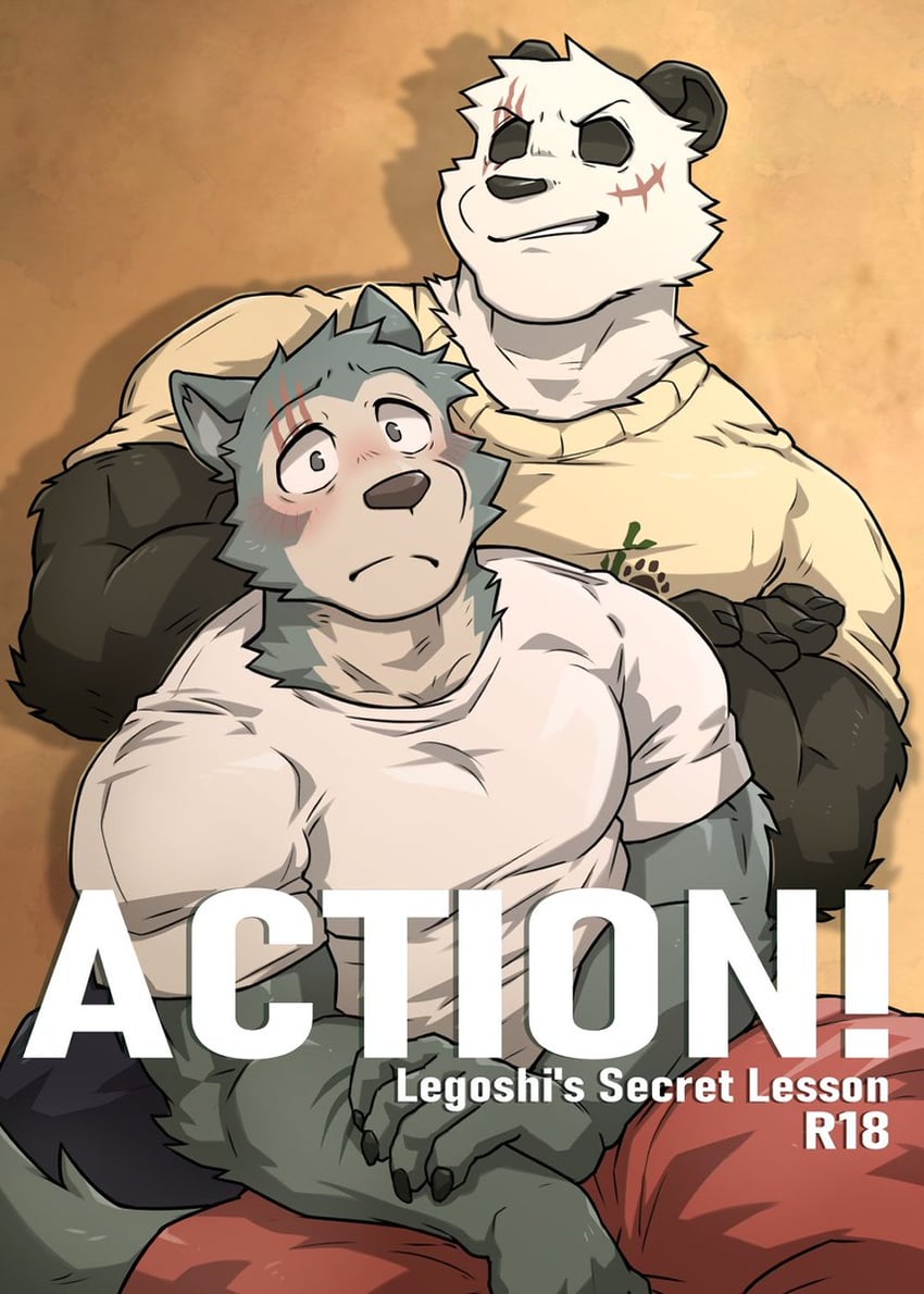 legoshi and gouhin (beastars) drawn by kumak