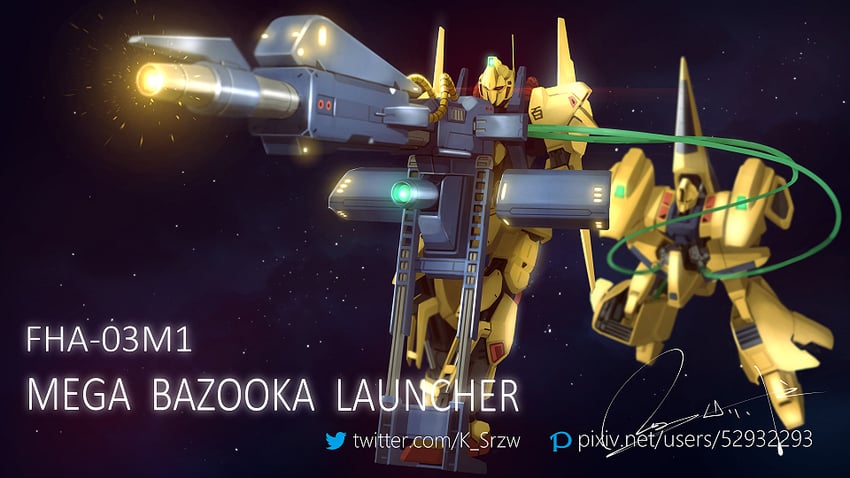 hyaku shiki and methuss (gundam and 2 more) drawn by serike_w