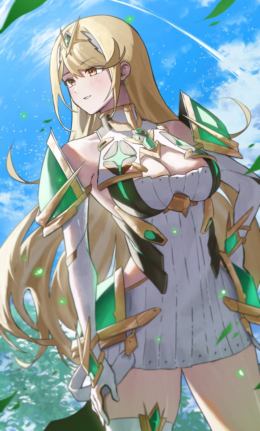 mythra (xenoblade chronicles and 1 more) drawn by tngtaku