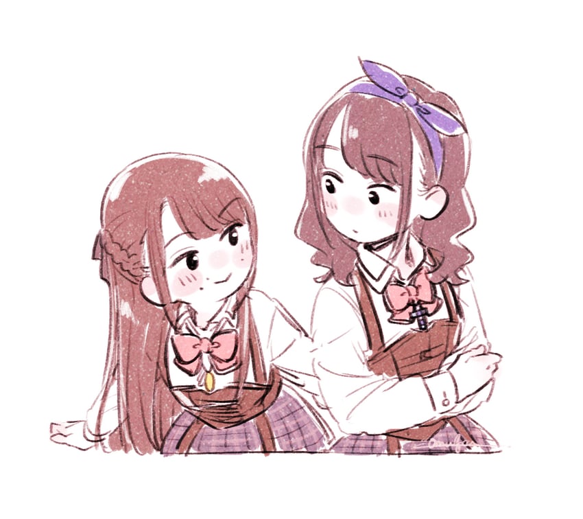 fukuyama jeanne sachie and kuroki francisca yuria (assault lily) drawn by komuzuka