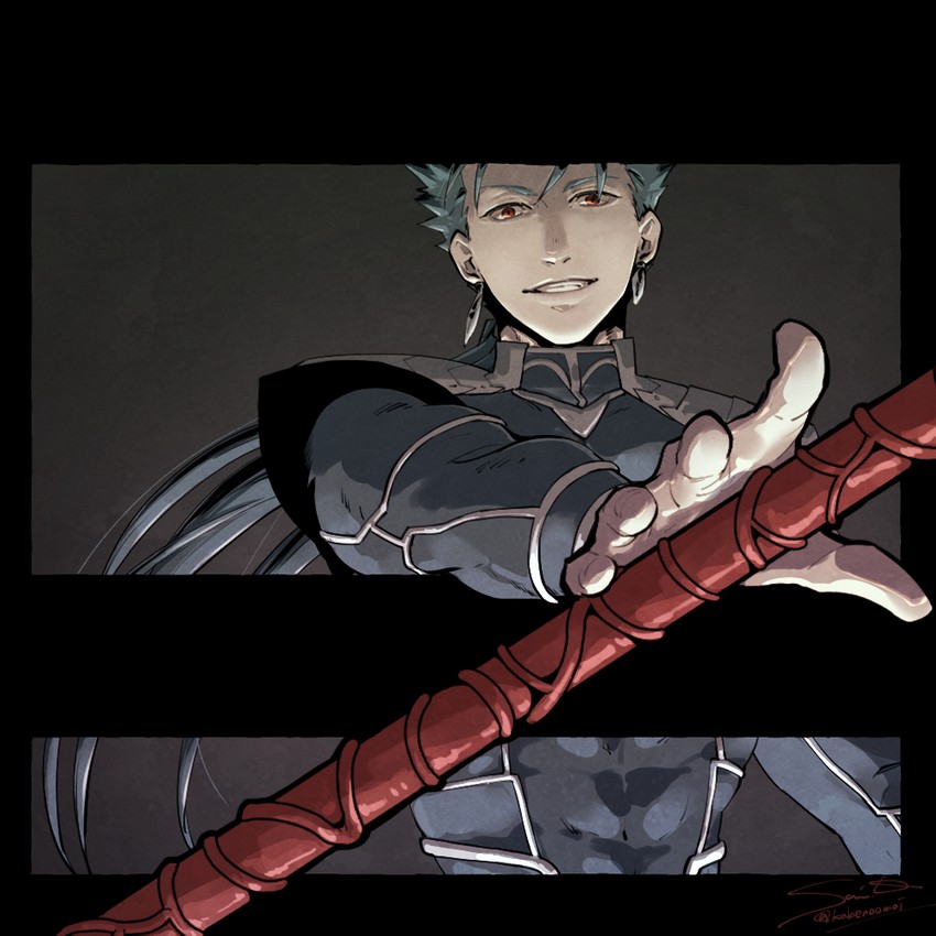 cu chulainn (fate and 1 more) drawn by sai_(mcy1229)