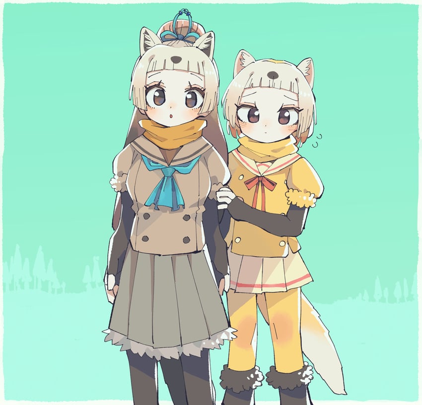 sable and japanese marten (kemono friends) drawn by kanmoku-san