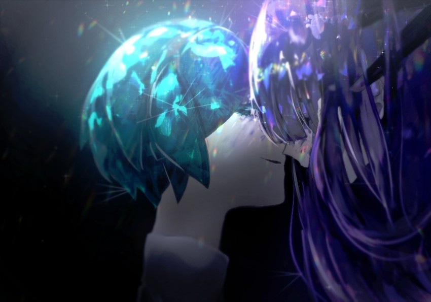 phosphophyllite and lapis lazuli (houseki no kuni) drawn by kanmiya_(amamia06-16)