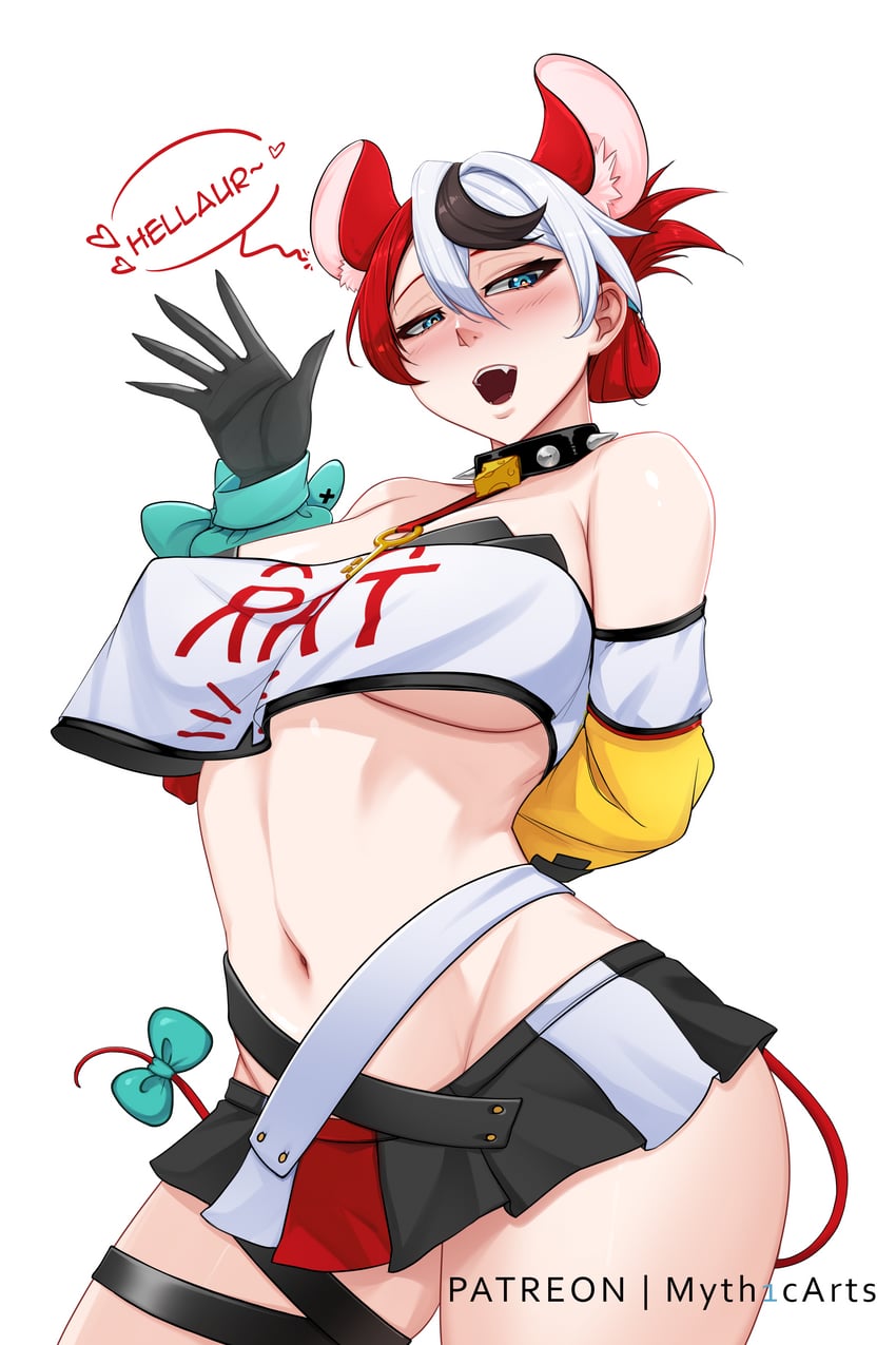 hakos baelz and mama rat (hololive and 1 more) drawn by myth1carts