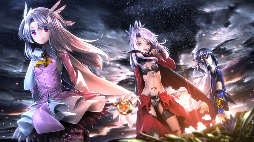 illyasviel von einzbern, chloe von einzbern, miyu edelfelt, prisma illya, magical ruby, and 1 more (fate and 1 more) drawn by ryosios