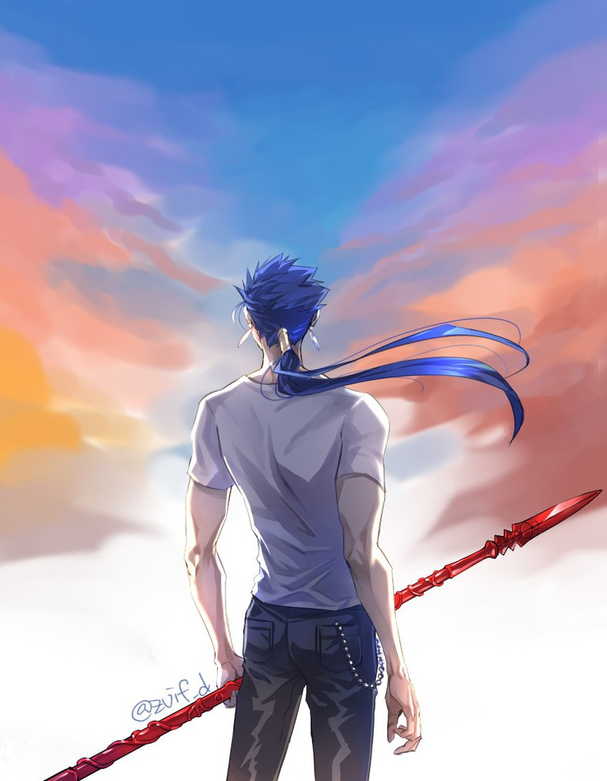 cu chulainn (fate and 1 more) drawn by zuif_d