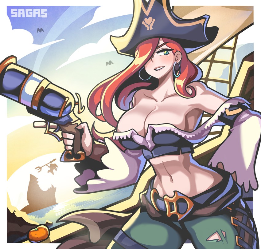 miss fortune and fizz (league of legends) drawn by sagas293