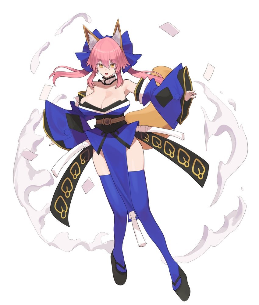 tamamo and tamamo no mae (fate and 1 more) drawn by kurowanjjyang