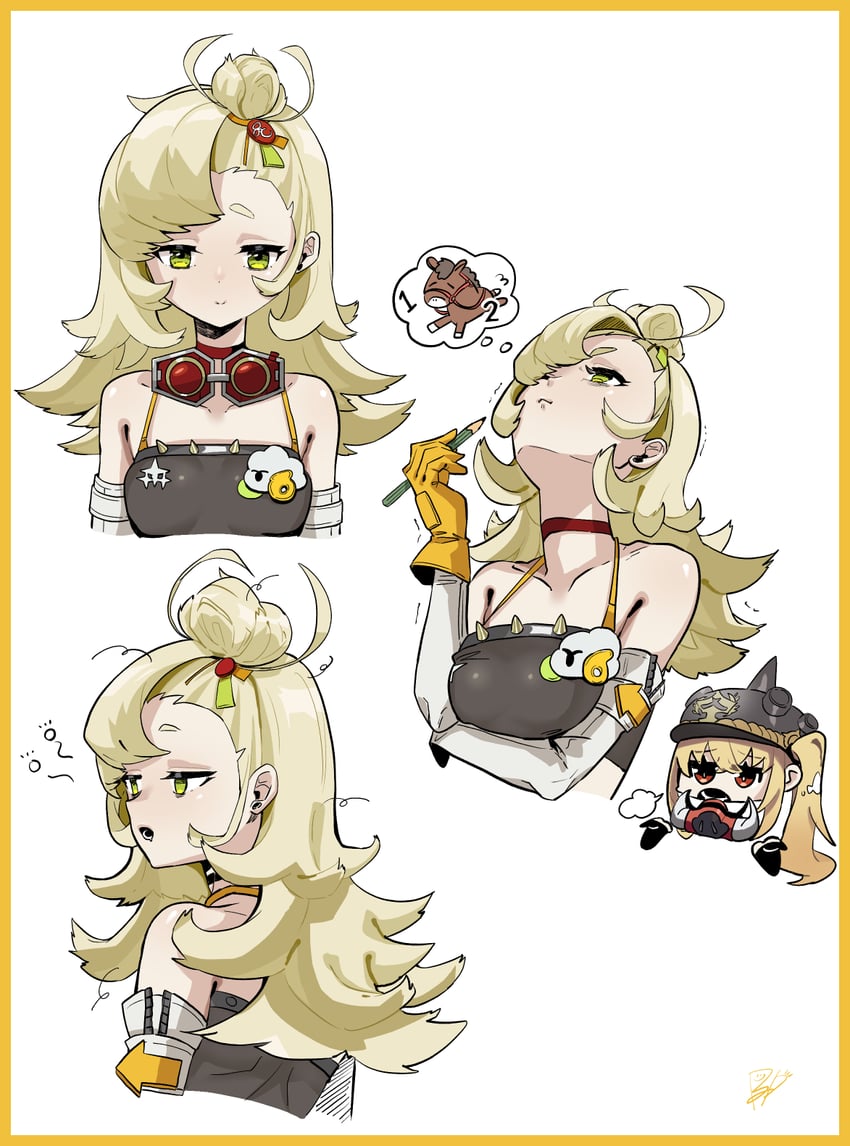 luciana de montefio and piper wheel (zenless zone zero) drawn by byakudantyan