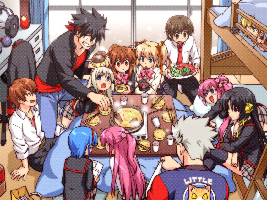 noumi kudryavka, natsume rin, kamikita komari, naoe riki, natsume kyousuke, and 8 more (little busters!) drawn by zen_(kamuro)