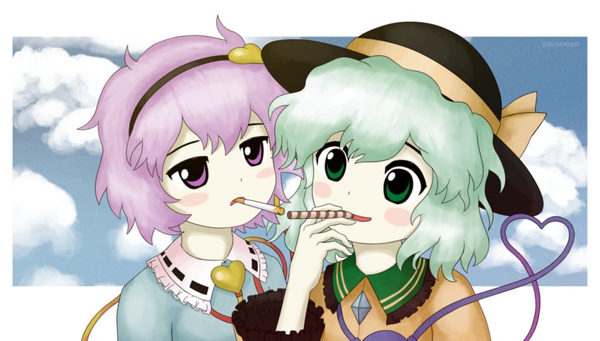 komeiji koishi and komeiji satori (touhou and 1 more) drawn by grummsed
