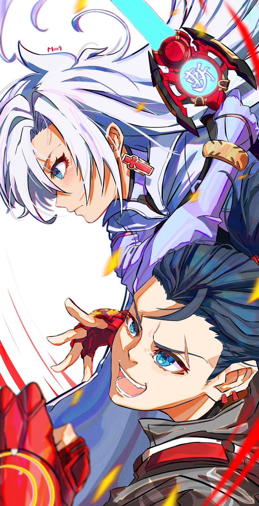 a and matthew (xenoblade chronicles and 2 more) drawn by milo_monzon