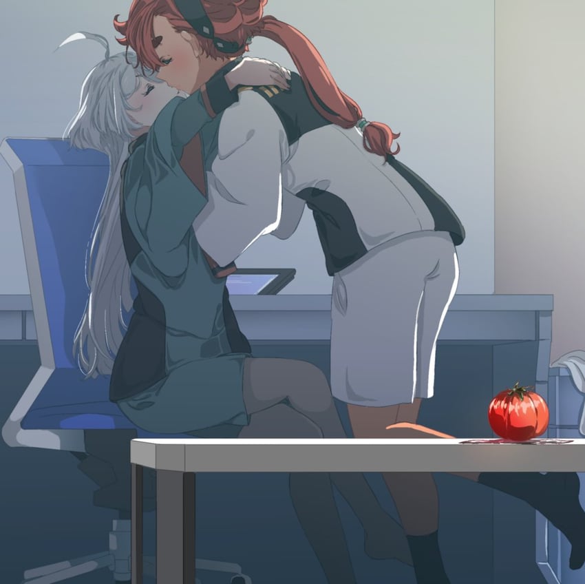 suletta mercury and miorine rembran (gundam and 1 more) drawn by mizukaki