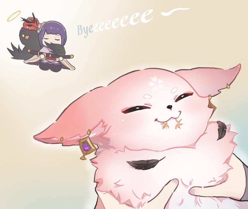 raiden shogun, yae miko, and kujou sara (genshin impact) drawn by xinzoruo