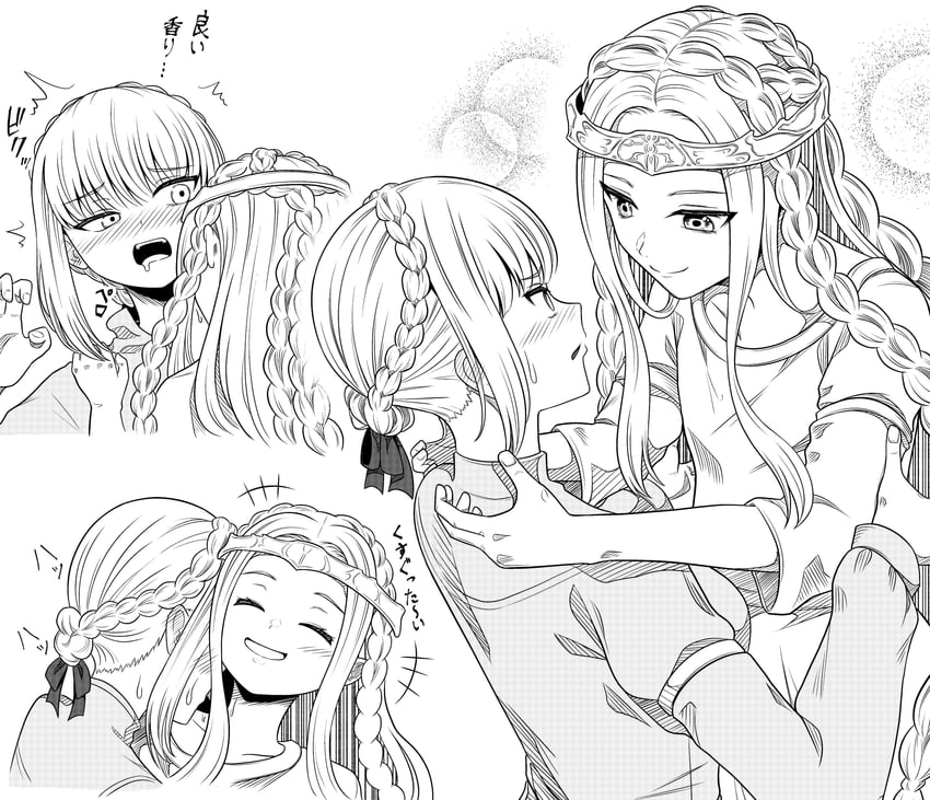 miquella and needle knight leda (elden ring and 1 more) drawn by aibumi