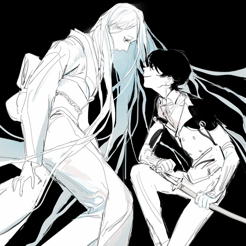 saniwa, horikawa kunihiro, and female saniwa (touken ranbu) drawn by athgil