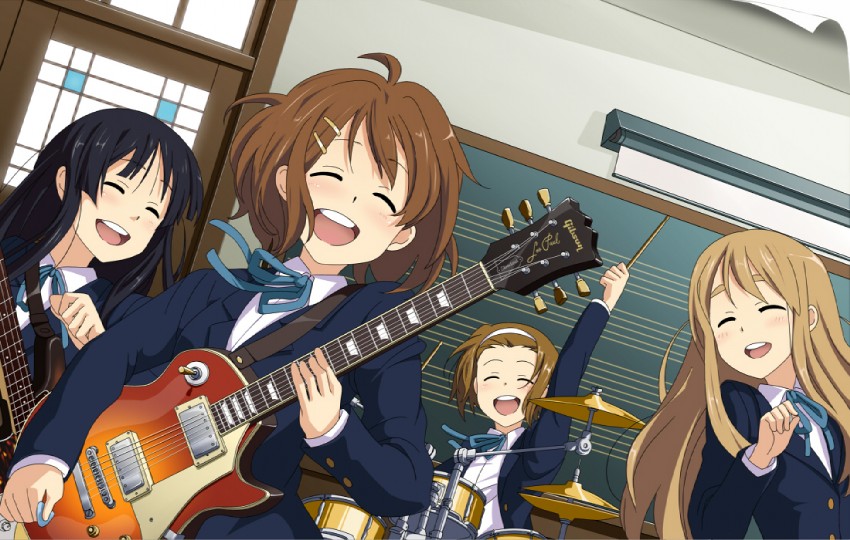 akiyama mio, hirasawa yui, tainaka ritsu, and kotobuki tsumugi (k-on!) drawn by eto_(ikumika) and sumii_(fumiki7)