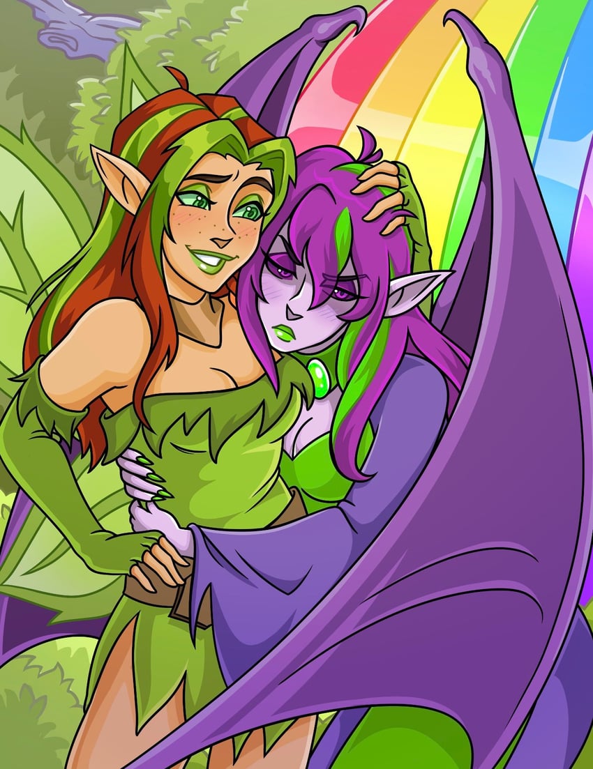 illusen and jhudora (neopets) drawn by savannahfaerie