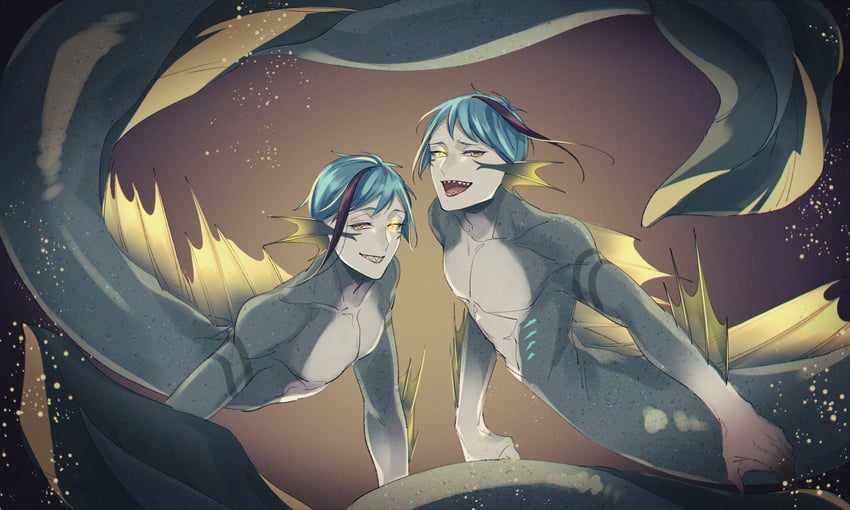 floyd leech and jade leech (twisted wonderland) drawn by michihito