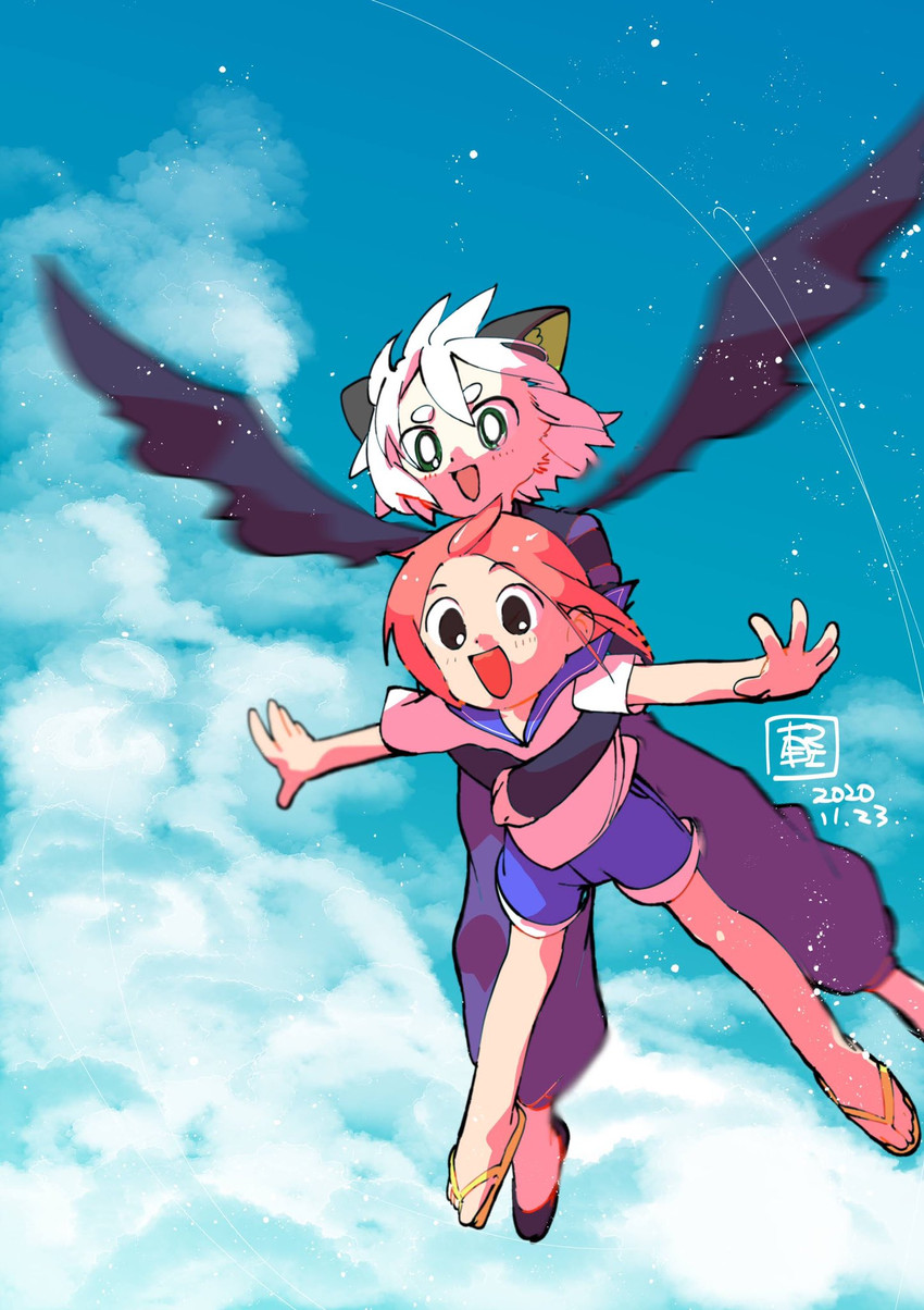 luo xiaohei and luo xiaobai (luo xiaohei zhanji) drawn by murimajimuri