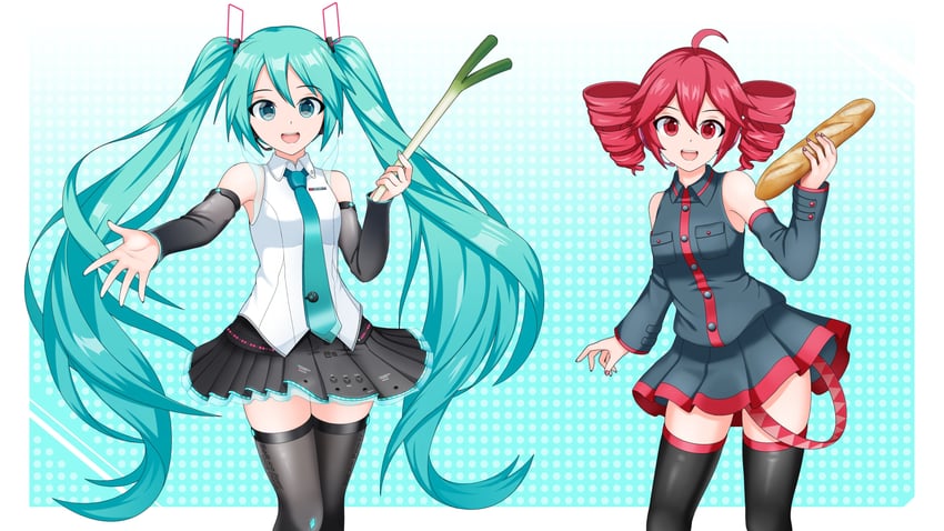 hatsune miku and kasane teto (vocaloid and 1 more) drawn by jwc_vevo