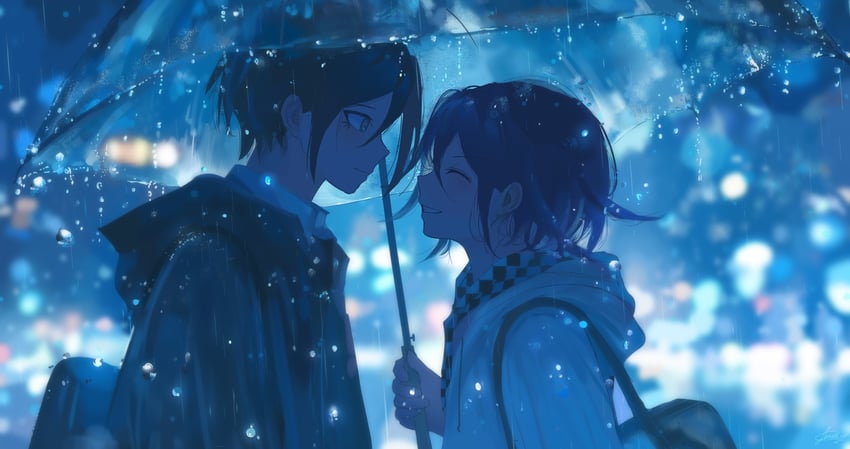 oma kokichi and saihara shuichi (danganronpa and 1 more) drawn by auni