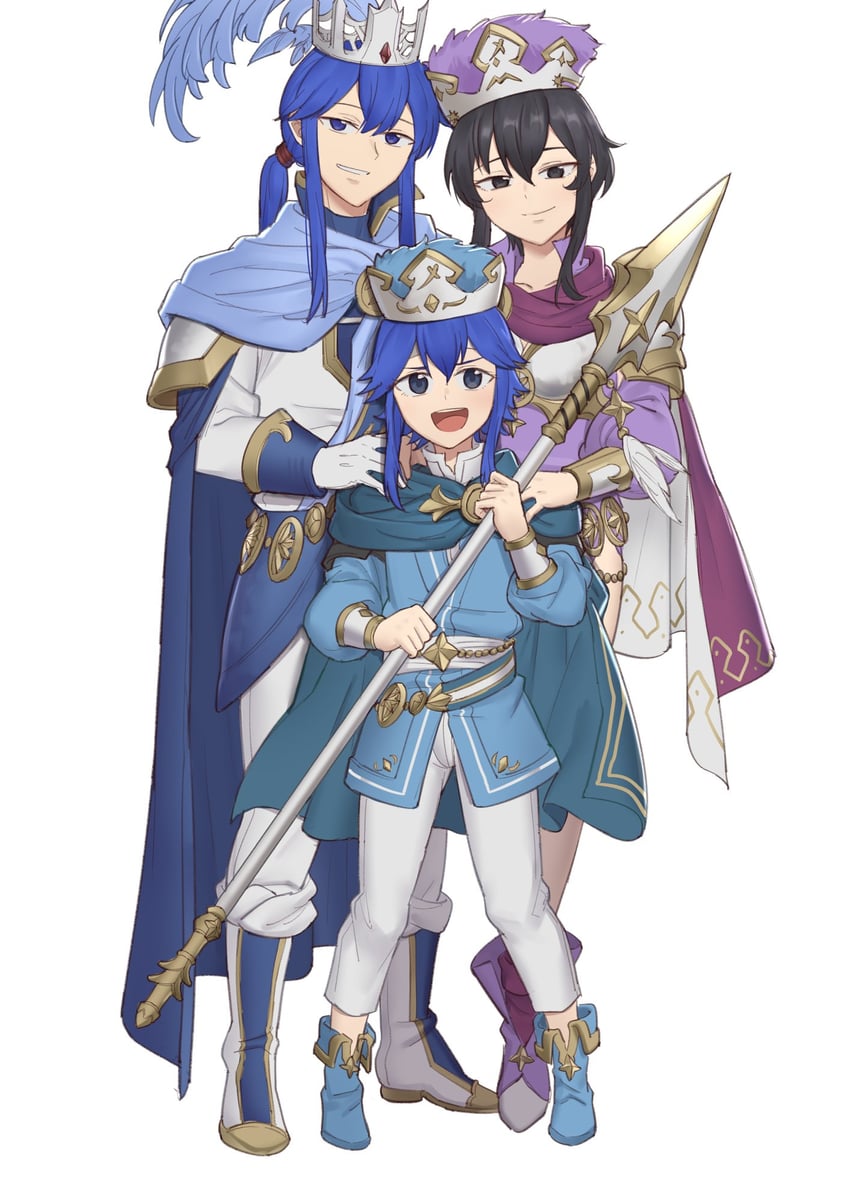 seliph, larcei, and selia (fire emblem and 2 more) drawn by ebinku