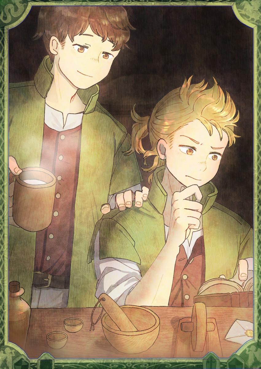 alfyn greengrass and zeph (octopath traveler and 1 more) drawn by mozuku_(mozuuru0323)