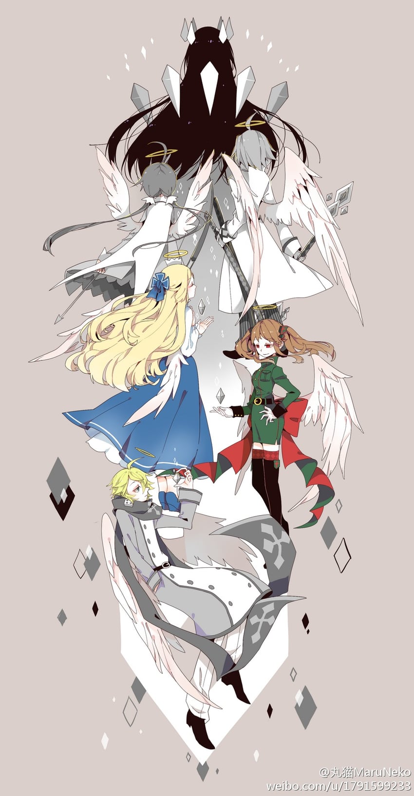 etihw, wodahs, alela grora, sherbet, rigatona, and 1 more (funamusea and 1 more) drawn by weibo_1791599233