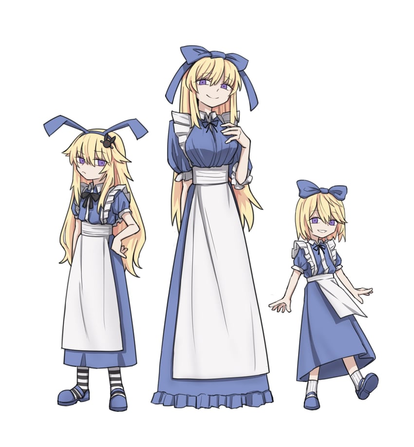 alice, sister alice, daughter alice, and mother alice (black souls and 1 more) drawn by rabbit_king