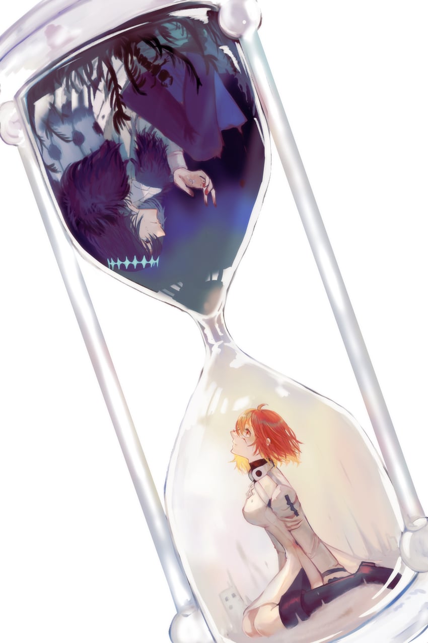 fujimaru ritsuka and oberon (fate and 1 more) drawn by masteryakiniku