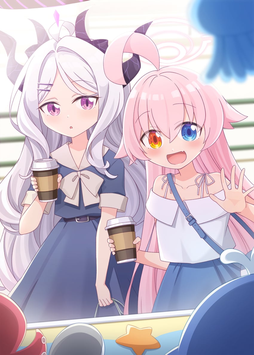 hina and hoshino (blue archive) drawn by harada_(sansei_rain)