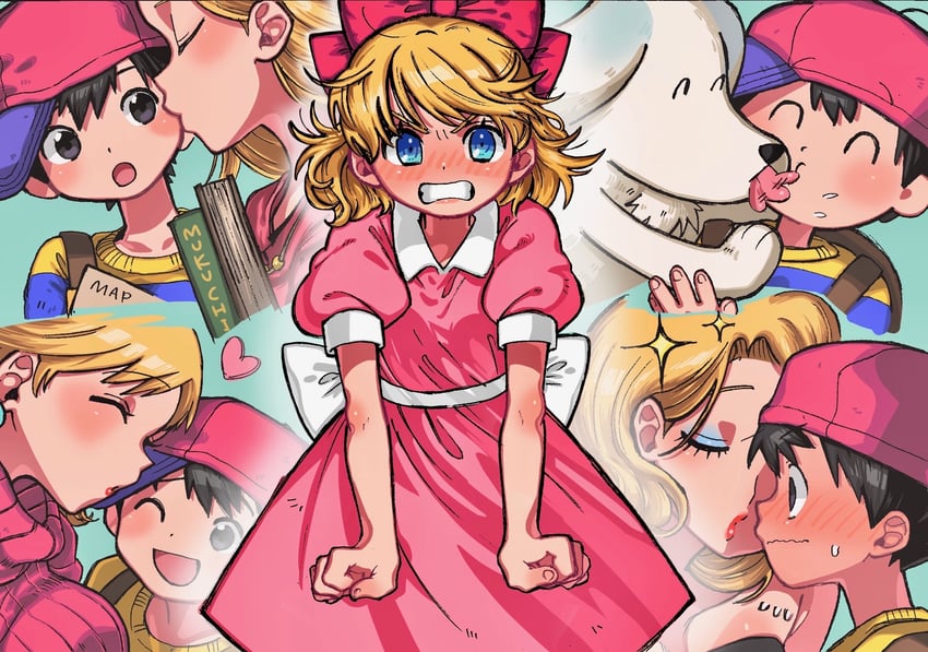ness, paula, king, ness's mother, and venus (mother and 1 more) drawn by user_zpnu2438