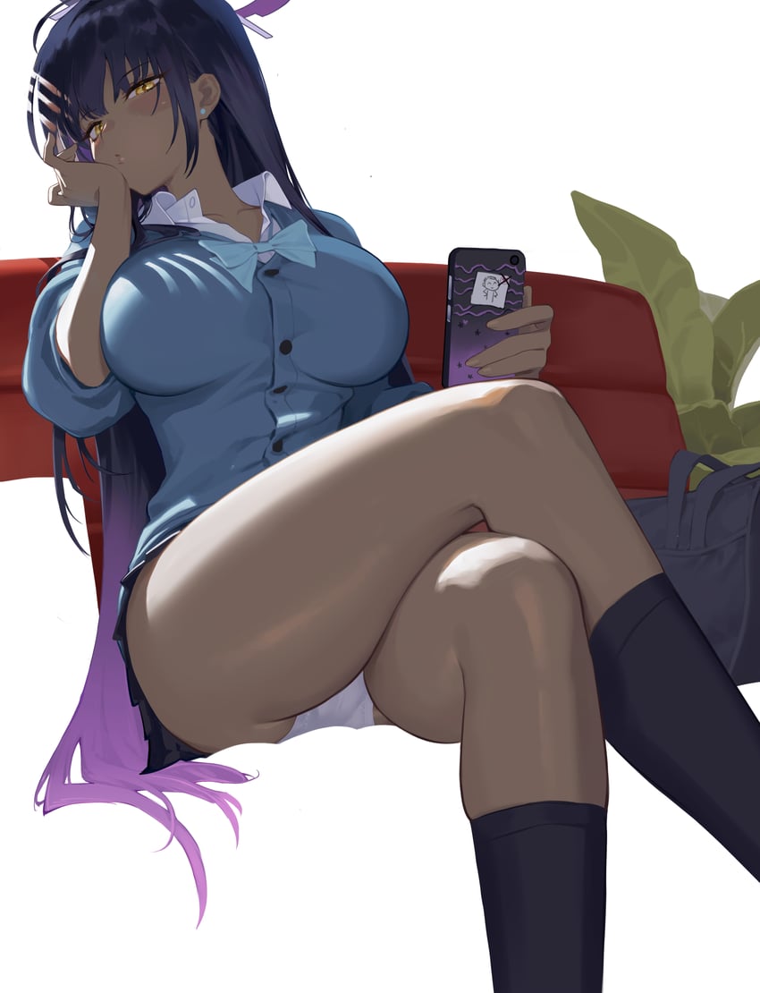 sensei, doodle sensei, and karin (blue archive) drawn by sparrow_(xici9527)