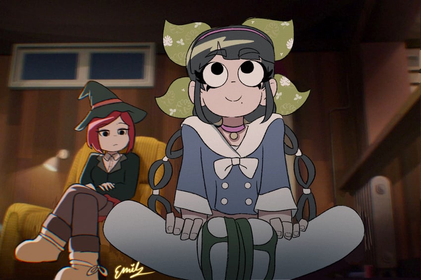 yumeno himiko, chabashira tenko, scott pilgrim, and wallace wells (danganronpa and 3 more) drawn by spittyfishy