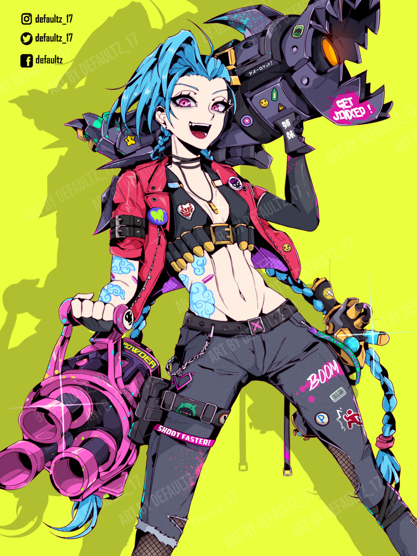 jinx (league of legends and 1 more) drawn by defaultz