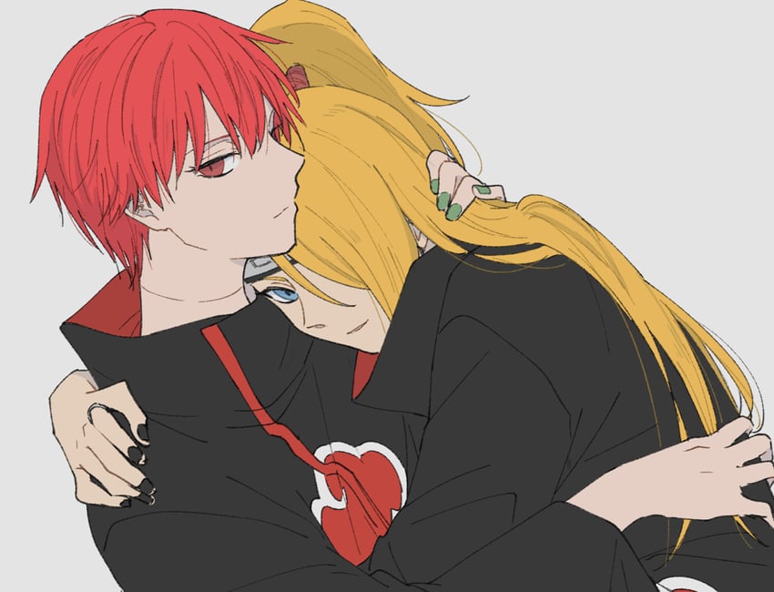deidara and sasori (naruto and 1 more) drawn by hayamin35