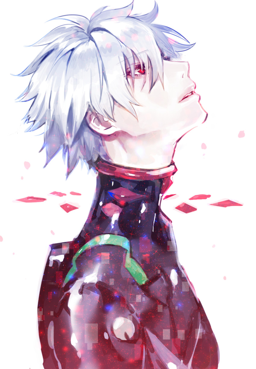 nagisa kaworu (neon genesis evangelion and 2 more) drawn by takaraizu