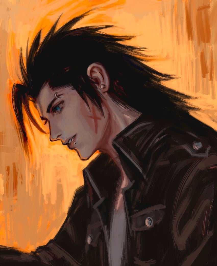 zack fair (final fantasy and 1 more) drawn by chocobowings