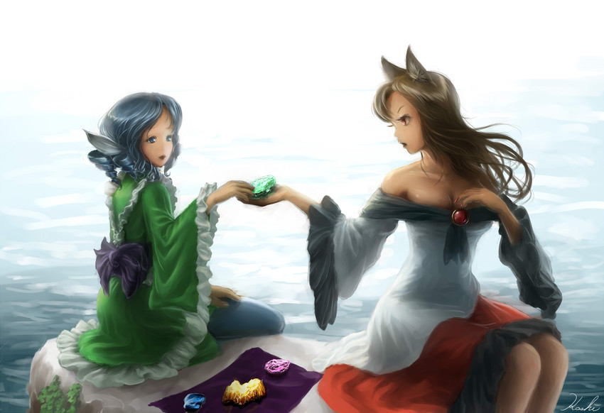 imaizumi kagerou and wakasagihime (touhou) drawn by koshi_(koshi_vortex)