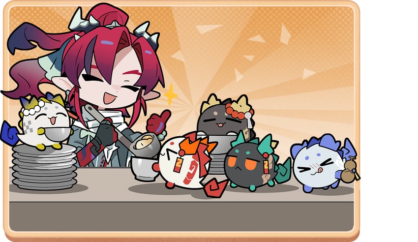 shu, dusk, nian, ling, chongyue, and 1 more (arknights)
